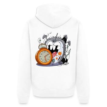 Sleepless watch monster - Unisex Premium Organic Zip Hoodie - white - Back - Thijin (182cm)