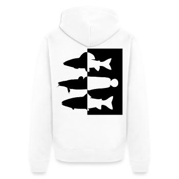Grayling region - Unisex Premium Organic Zip Hoodie - white - Back - Thijin (182cm)