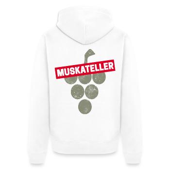 Muskateller Rebe Vintage Weintrinker Souvenir - Unisex Premium Bio Zip Hoodie - Weiß - Hinten - Thijin (182cm)