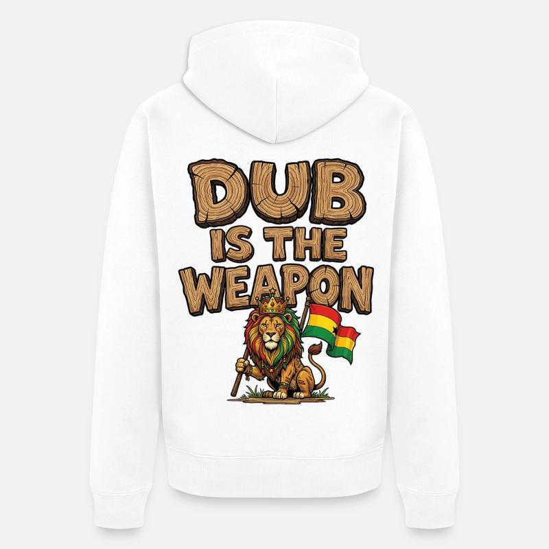 Dub Reggae Weapon - Veste à capuche bio Premium Unisexe - blanc