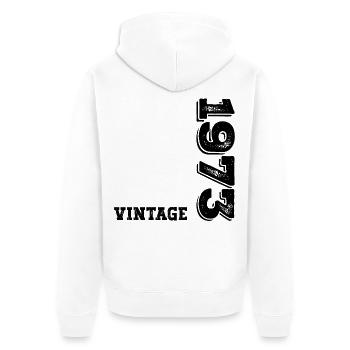 Millésime 1973 - Veste à capuche bio Premium Unisexe - blanc - Dos - Thijin (182cm)