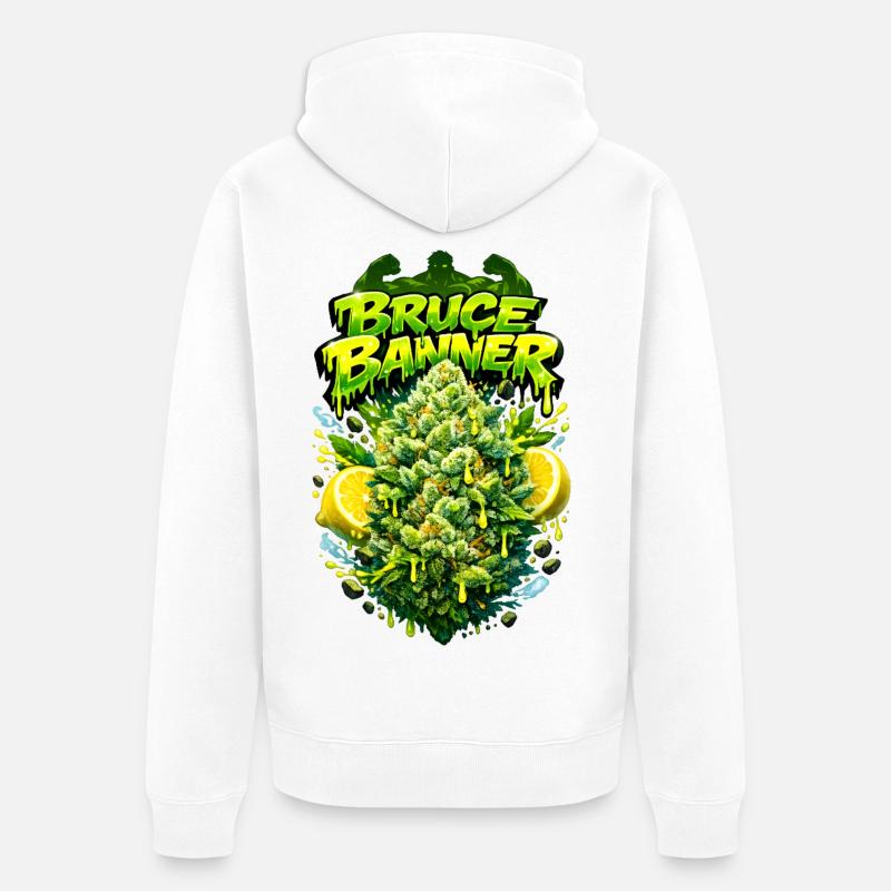 Gravure graffiti BB Strain - Veste à capuche bio Premium Unisexe - blanc