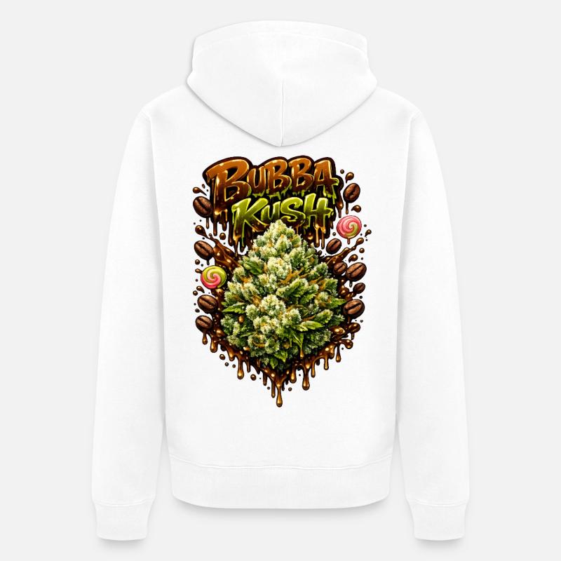 Graffiti Bubba Kush Imprimé - Veste à capuche bio Premium Unisexe - blanc