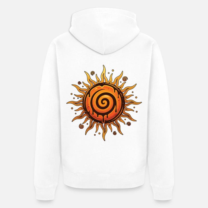 Litha Pagan Solstice d’été Midsommar - Veste à capuche bio Premium Unisexe - blanc
