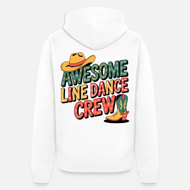 Géniale équipe de danse en ligne - Veste à capuche bio Premium Unisexe - blanc