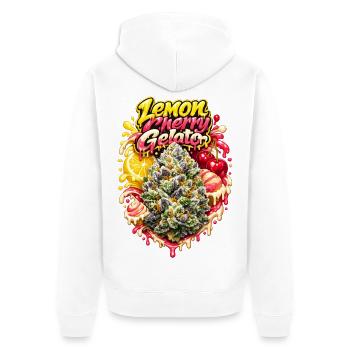 Lemon Cherry Gelato Graffiti Print - Veste à capuche bio Premium Unisexe - blanc - Dos - Thijin (182cm)