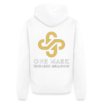 Designer de logos One Mark Endless Graphiste - Veste à capuche bio Premium Unisexe - blanc - Dos - Thijin (182cm)