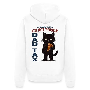 T-shirt Dad Tax Cadeau de pizza drôle pour chat - Veste à capuche bio Premium Unisexe - blanc - Dos - Thijin (182cm)