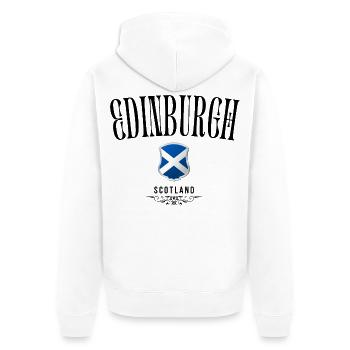 Souvenir Edinburgh, elegant design Edinburgh - Unisex Premium Organic Zip Hoodie - white - Back - Thijin (182cm)