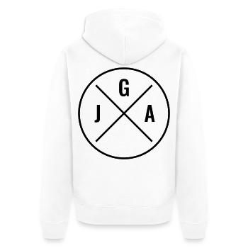 Enterrement de vie de garçon - Veste à capuche bio Premium Unisexe - blanc - Dos - Thijin (182cm)
