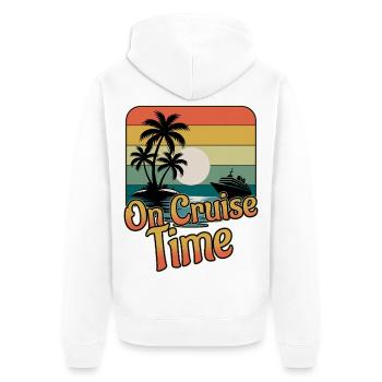 Croisière en croisière : voyage en famille - Veste à capuche bio Premium Unisexe - blanc - Dos - Thijin (182cm)