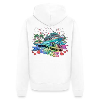 Croisière mère-fille Croisière en famille - Veste à capuche bio Premium Unisexe - blanc - Dos - Thijin (182cm)