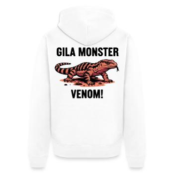 Gila-Monster Gift-Echse Gefahr Schwarze Wüste - Unisex Premium Bio Zip Hoodie - Weiß - Hinten - Thijin (182cm)
