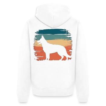 Dingo Australischer Wildhund Tierliebhaber Design - Unisex Premium Bio Zip Hoodie - Weiß - Hinten - Thijin (182cm)