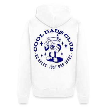Cool Dads Club - Unisex Premium Bio Zip Hoodie - Weiß - Hinten - Thijin (182cm)