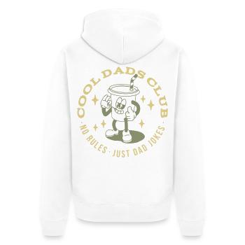 Cadeau des pères du Club des Pères Cool Dads - Veste à capuche bio Premium Unisexe - blanc - Dos - Thijin (182cm)