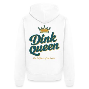 Pickleball-lustiger Pickleball-Pickleball - Unisex Premium Bio Zip Hoodie - Weiß - Hinten - Thijin (182cm)