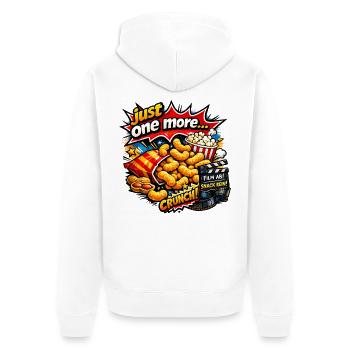 Erdnussflips Pop Art Filmabend spannende Serien - Unisex Premium Bio Zip Hoodie - Weiß - Hinten - Thijin (182cm)