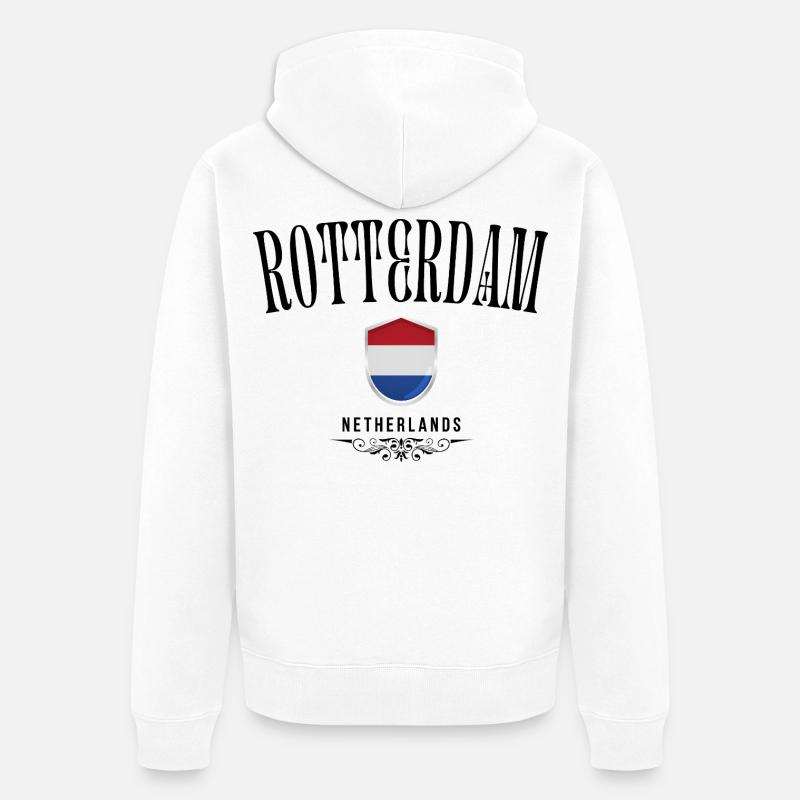 Souvenir Rotterdam, design élégant Rotterdam - Veste à capuche bio Premium Unisexe - blanc