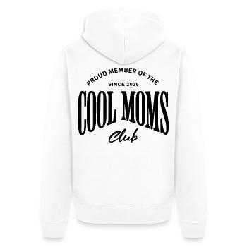 Mama 2026 - Fière membre du Cool Moms Club - Veste à capuche bio Premium Unisexe - blanc - Dos - Thijin (182cm)