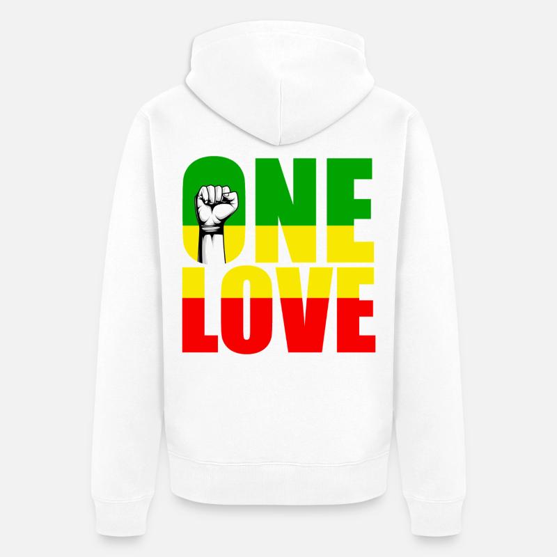 Reggae - Veste à capuche bio Premium Unisexe - blanc