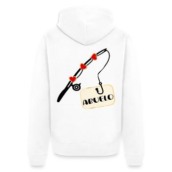 Grand-père pêcheur espagnol - Veste à capuche bio Premium Unisexe - blanc - Dos - Thijin (182cm)