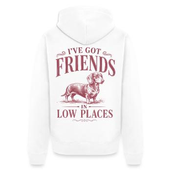 Funny dachshund design for dog owners - Unisex Premium Organic Zip Hoodie - white - Back - Thijin (182cm)