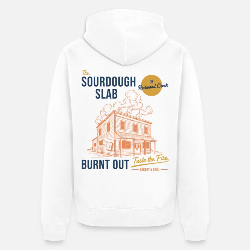 Sauerteigbrot-Backer Die Sauerteigplatte - Unisex Premium Bio Zip Hoodie - Weiß