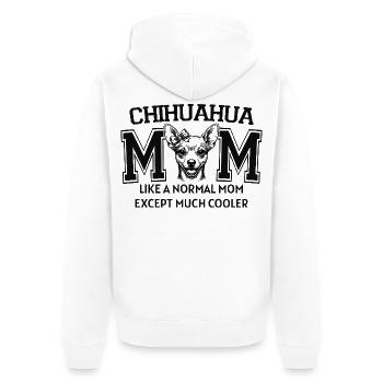 Chihuahua-Mama Hundeliebhaber Niedliche Welpenkunst - Unisex Premium Bio Zip Hoodie - Weiß - Hinten - Thijin (182cm)
