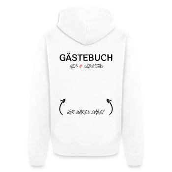 18. Geburtstag Gästebuch - Unisex Premium Bio Zip Hoodie - Weiß - Hinten - Thijin (182cm)
