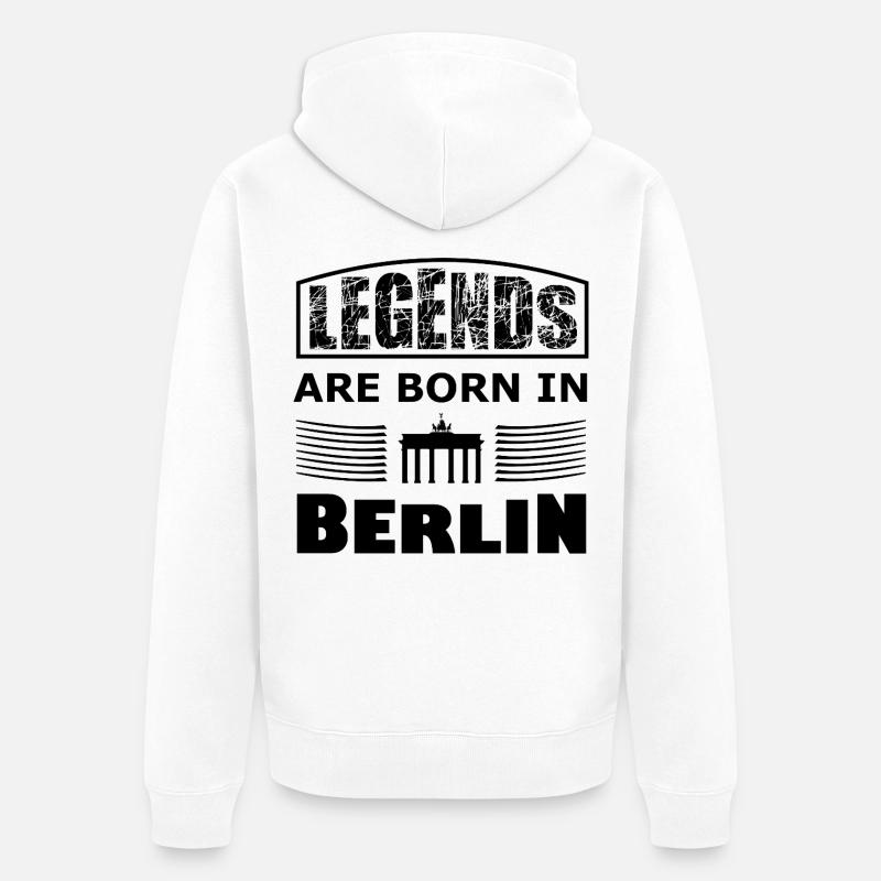 Les Légendes de Berlin - Veste à capuche bio Premium Unisexe - blanc