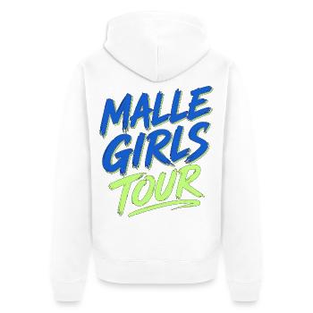 Malle Girls Tour Mallorca Urlaub Party - Unisex Premium Bio Zip Hoodie - Weiß - Hinten - Thijin (182cm)