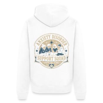 Équipe de soutien pour troubles anxieux Troubles anxieux - Veste à capuche bio Premium Unisexe - blanc - Dos - Thijin (182cm)
