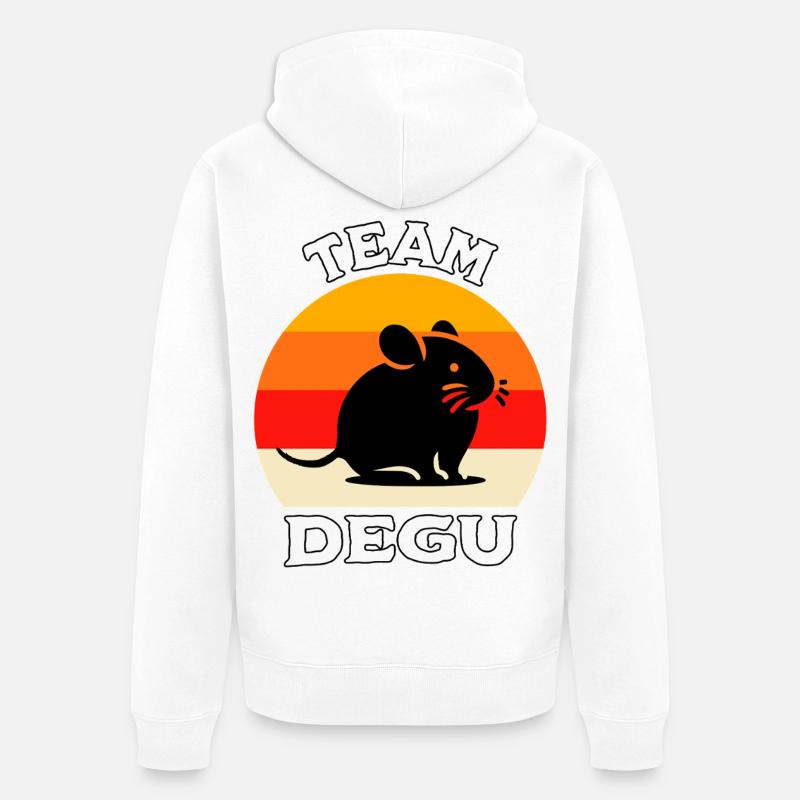 Team Degu - Veste à capuche bio Premium Unisexe - blanc