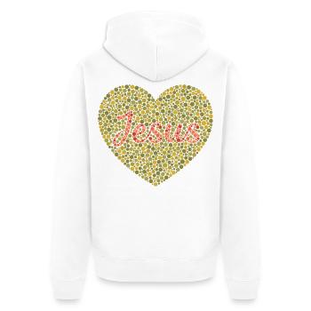 Jésus t’aime | Foi | Don - Veste à capuche bio Premium Unisexe - blanc - Dos - Thijin (182cm)