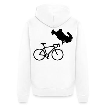 Bicycle Cycling Bunny - Veste à capuche bio Premium Unisexe - blanc - Dos - Thijin (182cm)