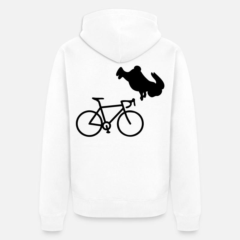 Bicycle Cycling Bunny - Veste à capuche bio Premium Unisexe - blanc