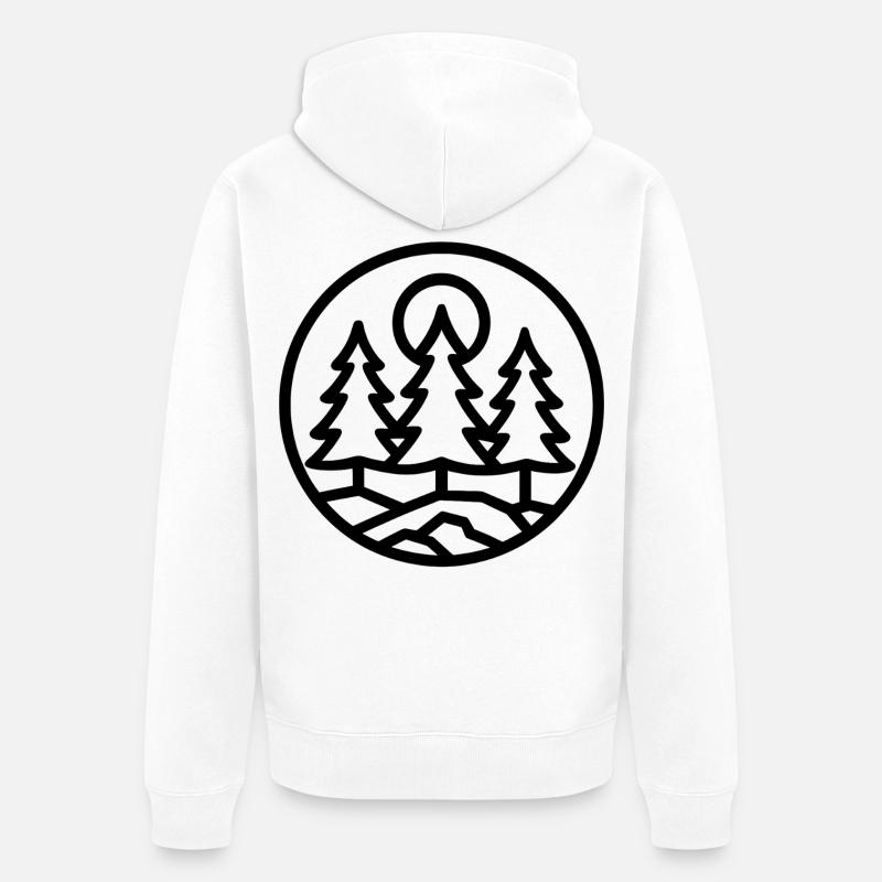 Waldkreis - Veste à capuche bio Premium Unisexe - blanc