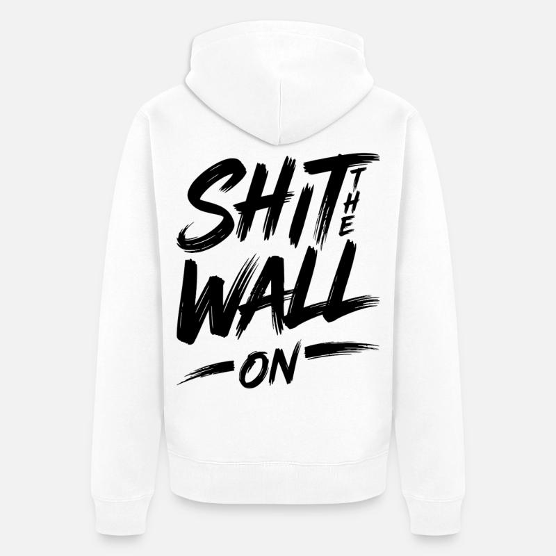 Arrête le mur - Veste à capuche bio Premium Unisexe - blanc