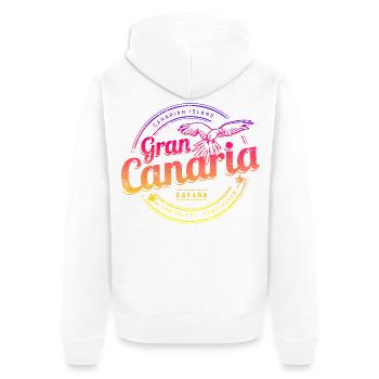 Gran Canaria Kanarische Inseln in Spanien Souvenir - Unisex Premium Bio Zip Hoodie - Weiß - Hinten - Thijin (182cm)