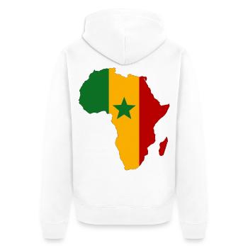 Senegal_Flagge_Afrika - Veste à capuche bio Premium Unisexe - blanc - Dos - Thijin (182cm)