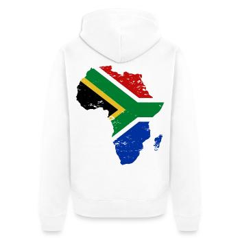 Südafrika_Flagge_Afrika_used - Veste à capuche bio Premium Unisexe - blanc - Dos - Thijin (182cm)
