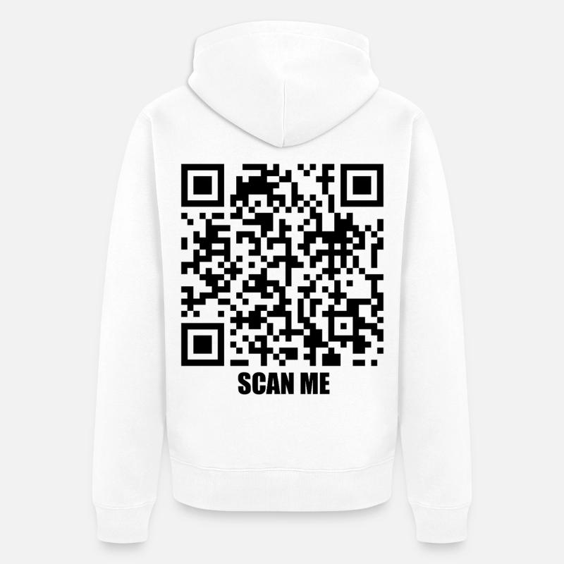 Message de citation – Trois secondes - Veste à capuche bio Premium Unisexe - blanc