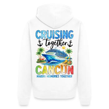 Croisière ensemble Cancún Créer des souvenirs - Veste à capuche bio Premium Unisexe - blanc - Dos - Thijin (182cm)