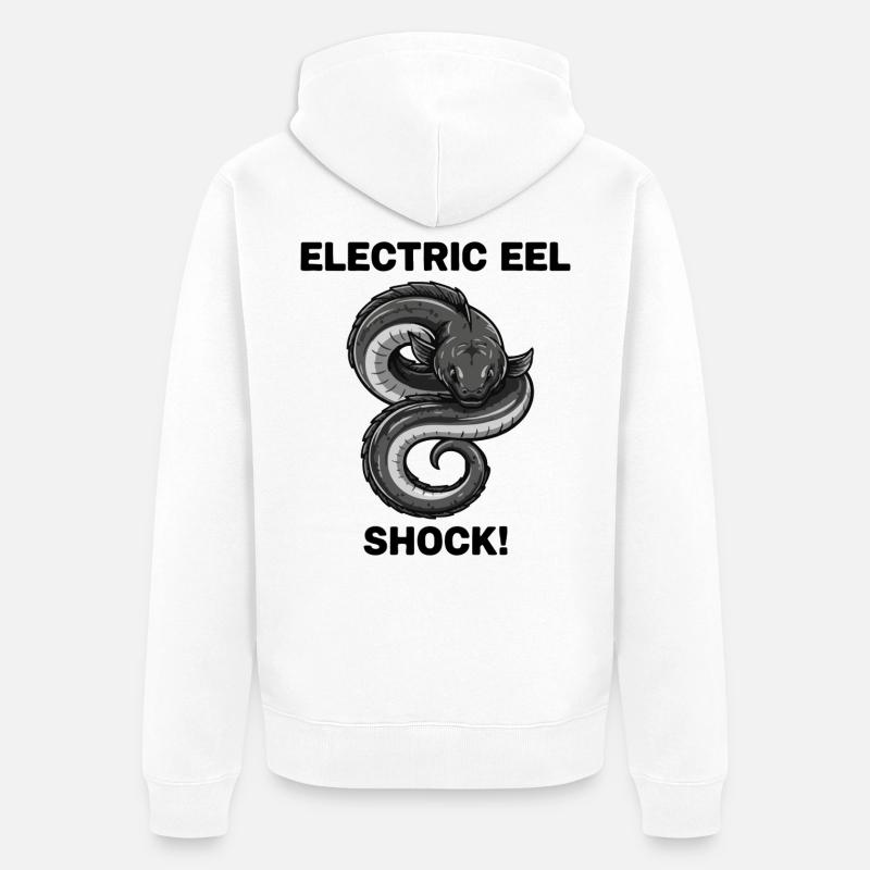 Anguille Électrique Shock Eel - Veste à capuche bio Premium Unisexe - blanc