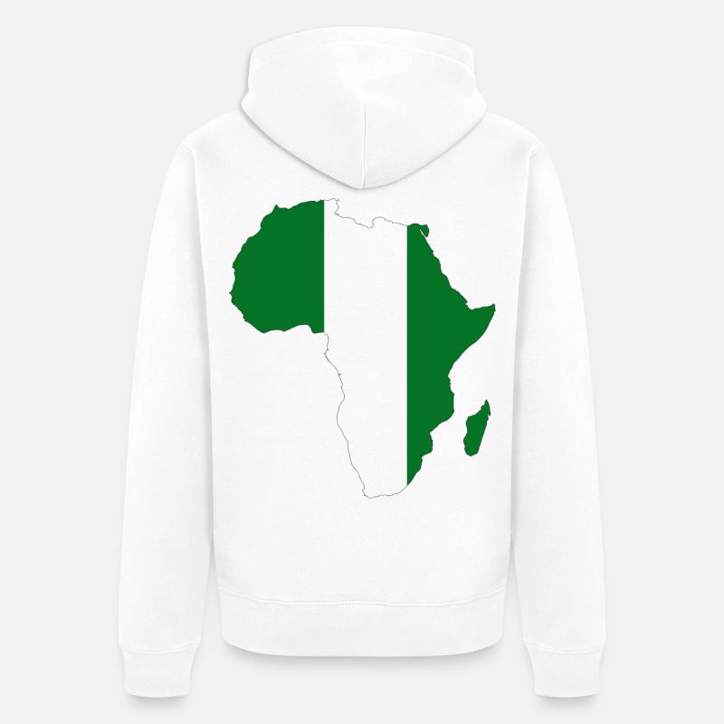 Drapeau du Niger Afrique - Veste à capuche bio Premium Unisexe - blanc