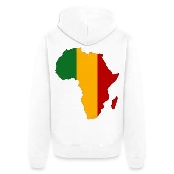 Mali Drapeau Afrique - Veste à capuche bio Premium Unisexe - blanc - Dos - Thijin (182cm)