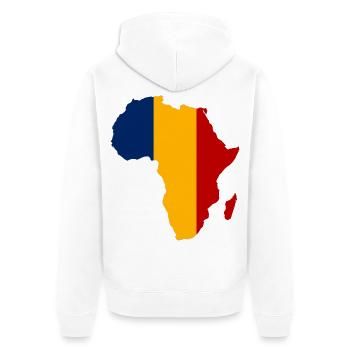 Tschad_Flagge_Afrika - Veste à capuche bio Premium Unisexe - blanc - Dos - Thijin (182cm)