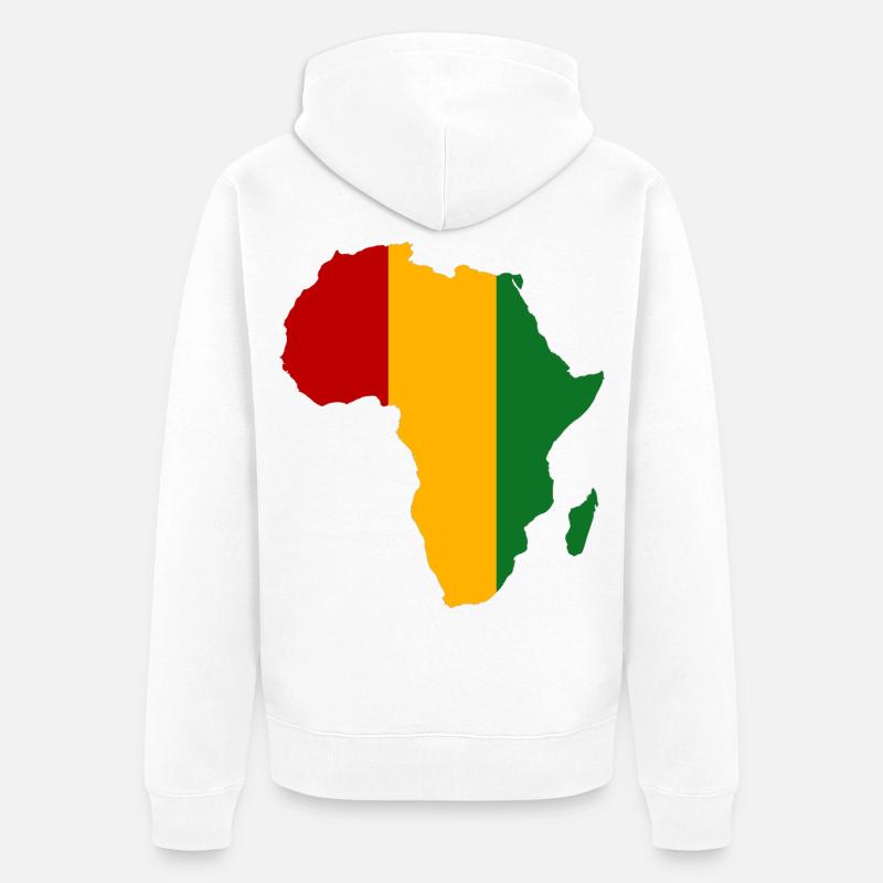 Guiena_Flagge_Afrika - Veste à capuche bio Premium Unisexe - blanc