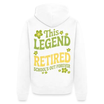 teacher Retirement Gifts for Teachers Retirement - Veste à capuche bio Premium Unisexe - blanc - Dos - Thijin (182cm)